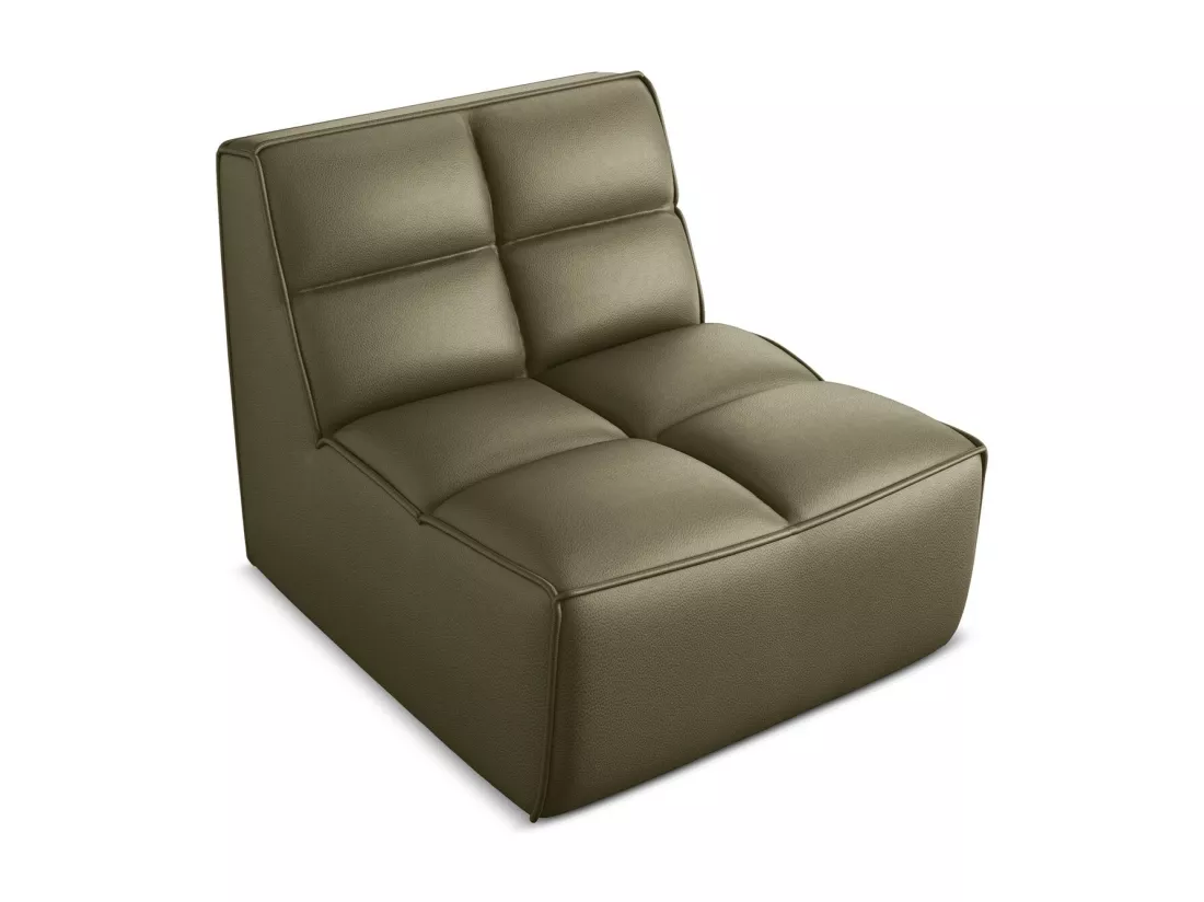Fauteuil en Cuir artificiel - olive - KALAI