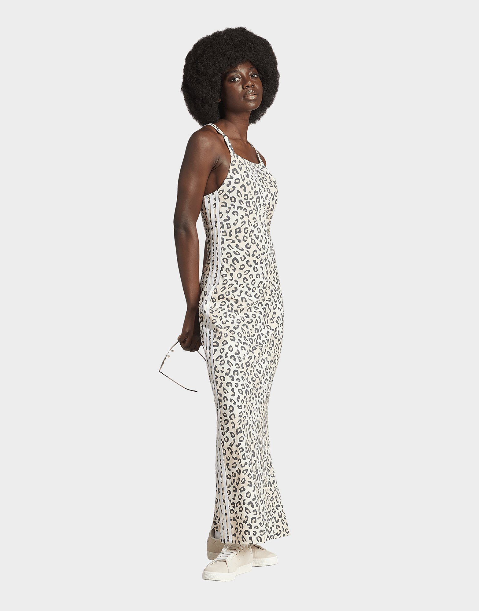 adidas Originals Maxi robe 3 bandes adidas Originals Leopard Luxe