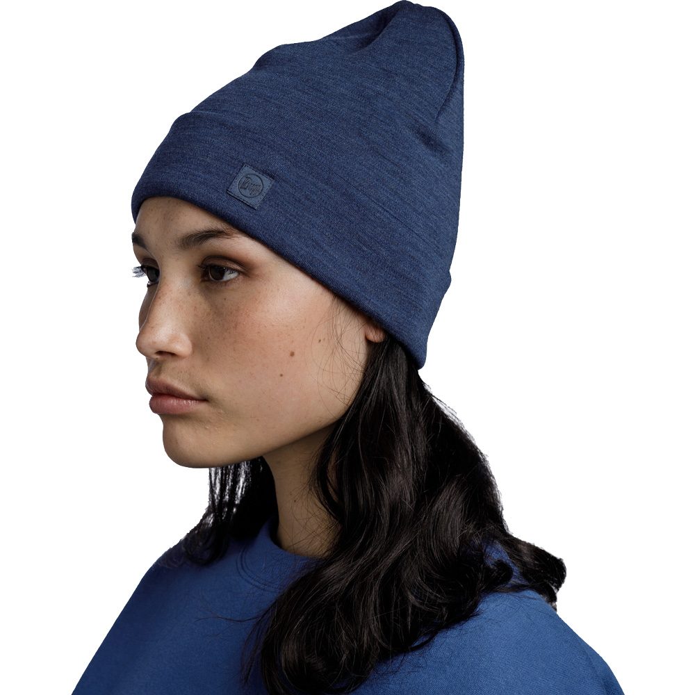 BUFF® Merino Heavyweight Mütze solid night blue
