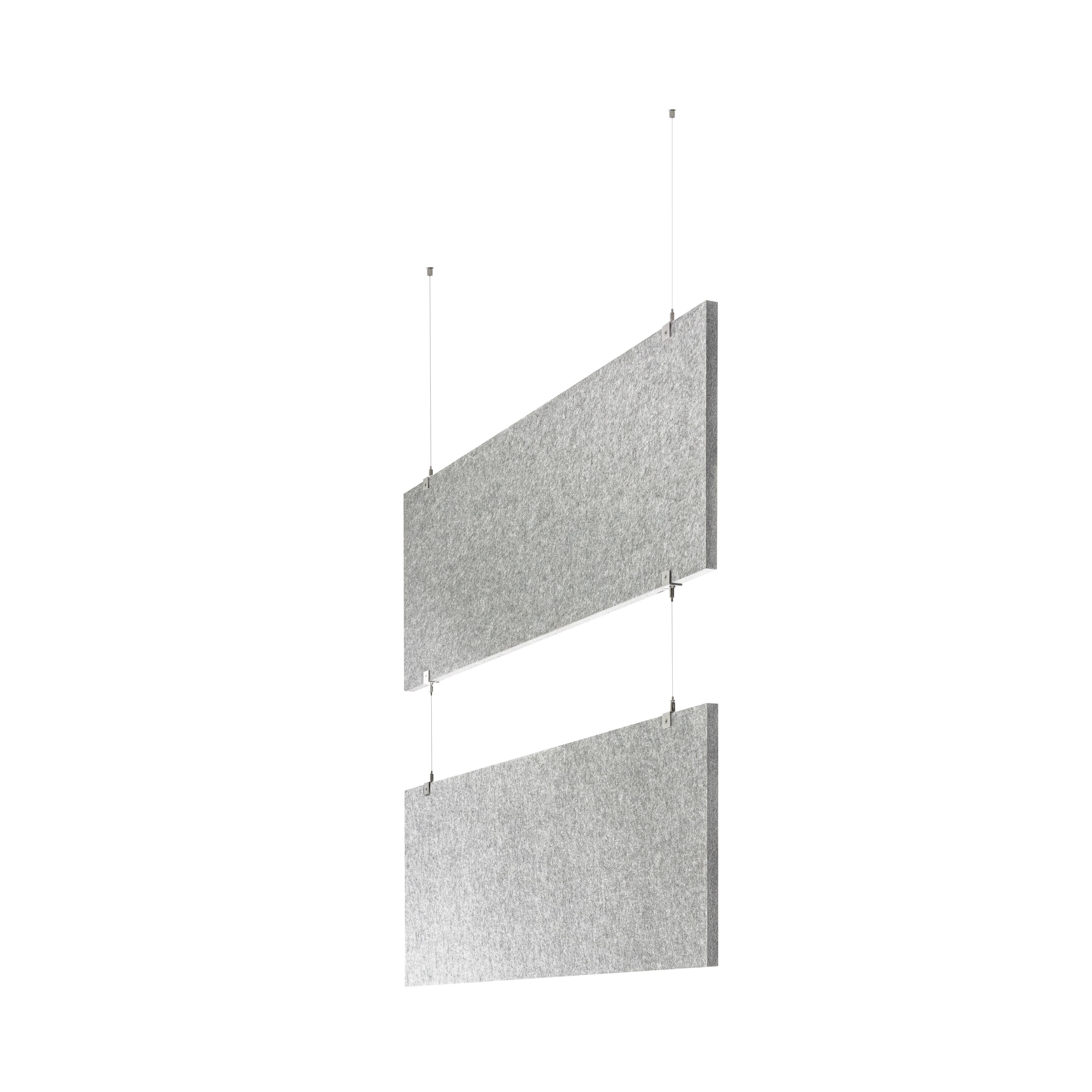 baffel multiple-Set - Deckenträger - 3-fach Farbe: lichtgrau, Größe: 100x50x2,5cm