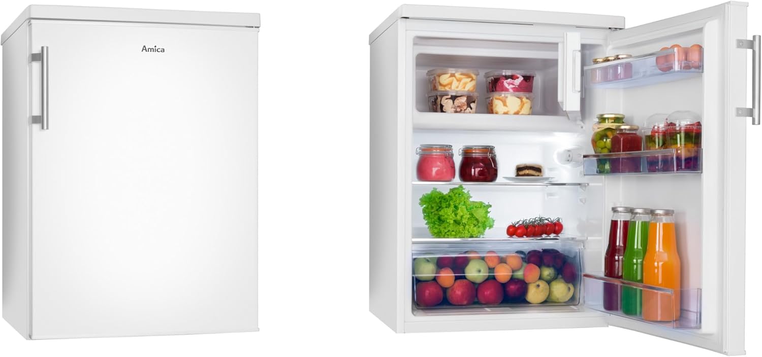 Amica Kühlschrank mit Gefrierfach KS 361 120 W / 85 cm / 136 l/EEK C