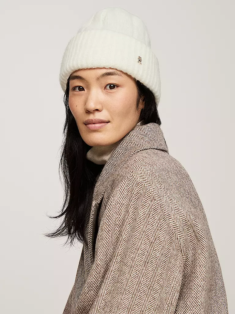 TOMMY HILFIGER Mütze - Haube creme
