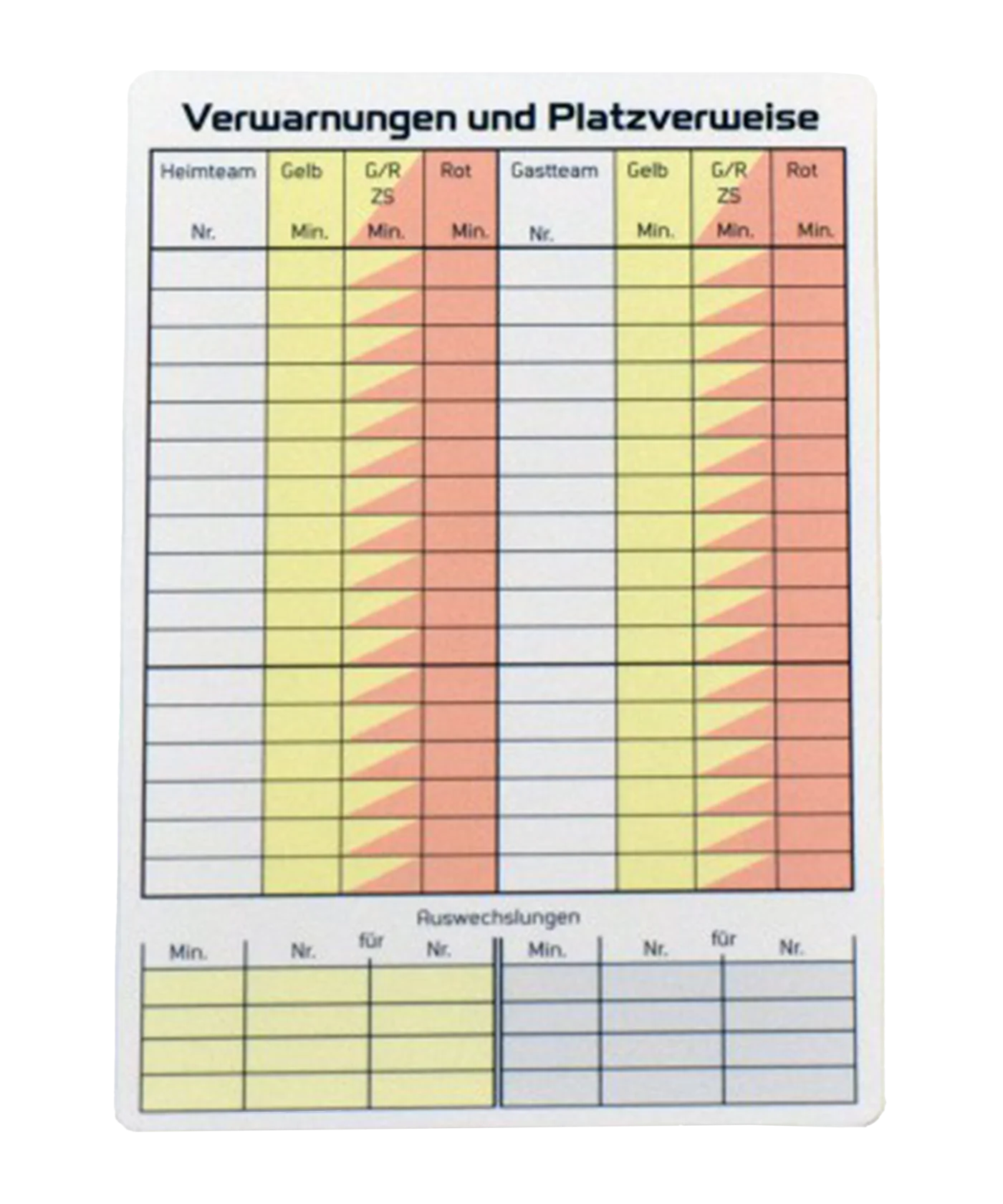 Cawila Spielnotizkarten Fußball 50er Set Weiss