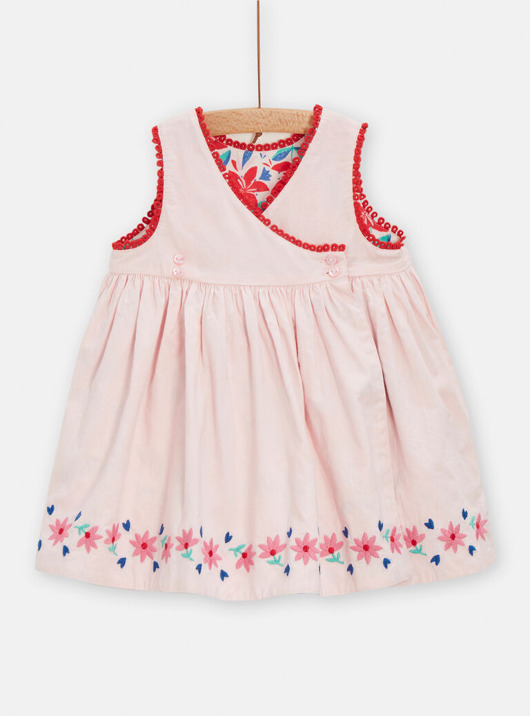 Robe réversible à imprimé fleuri pour bébé fille