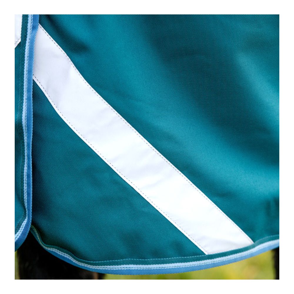Horseware AMIGO BRAVO 12 PLUS 100G - Couverture de paddock + couvre-cou storm green/turquoise/aqua