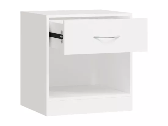 Table de chevet 2 pièces avec tiroir Blanc