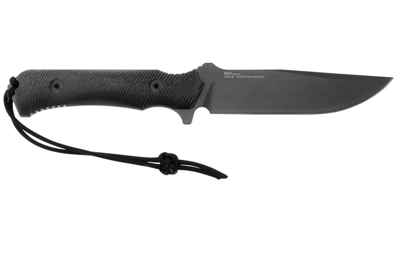 ANV Knives M41 Grifus M41-001 DLC Elmax, Black Micarta, tactisch mes