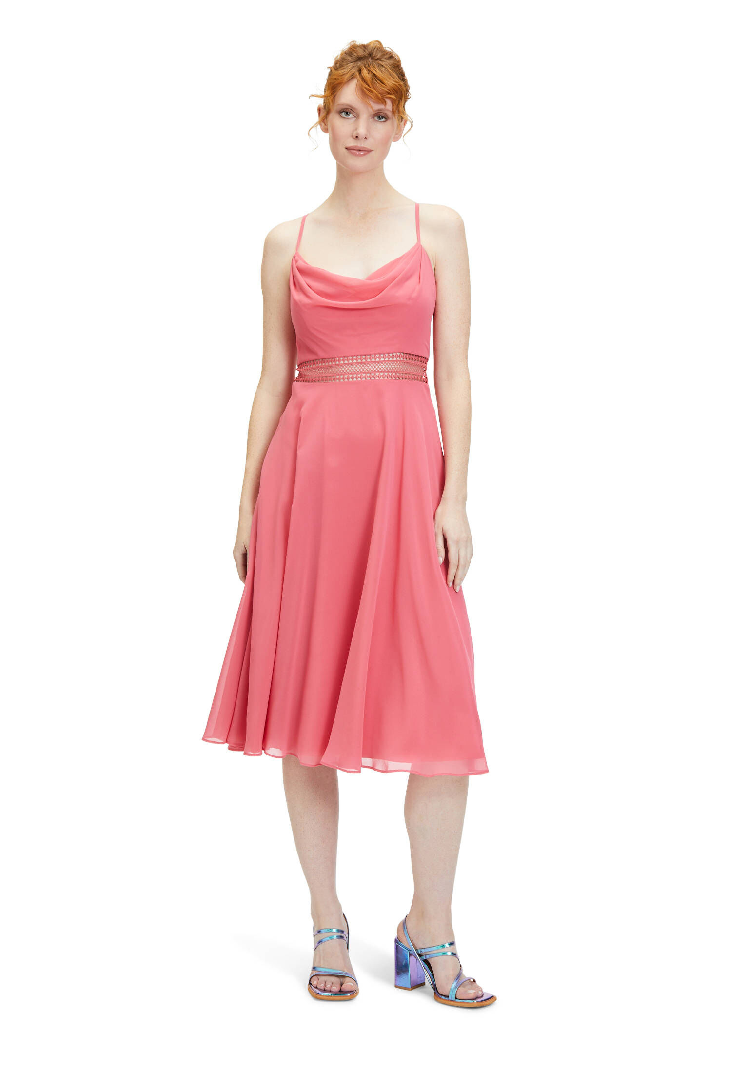 Vera Mont| Damen Cocktailkleid mit Wasserfallausschnitt