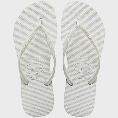 Tongs Femme Slim Blanc
