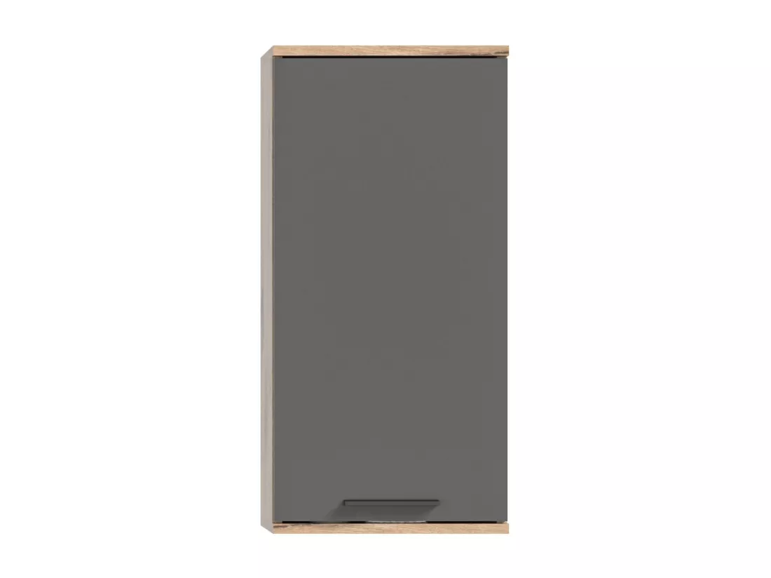 Demi colonne de salle de bain 1 porte – Gris anthracite et chêne clair – SELMA