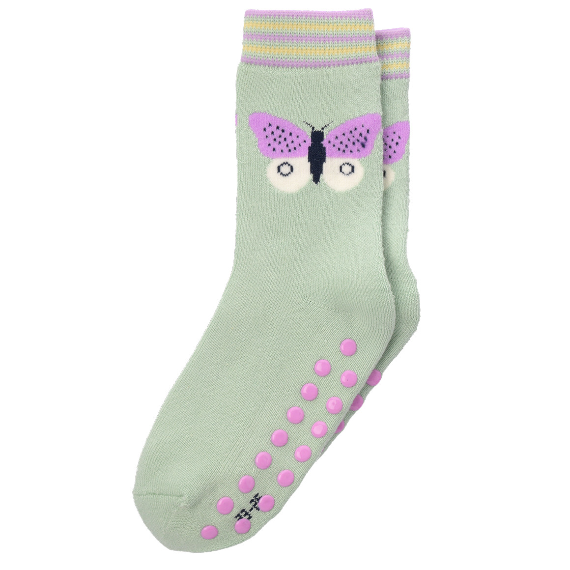 2 Paar Mädchen Stoppersocken im Set rosa / hellgrün