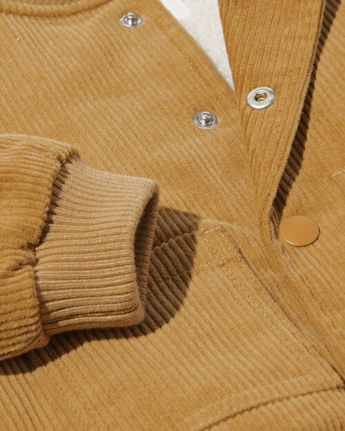 veste de baseball en velours côtelé marron clair