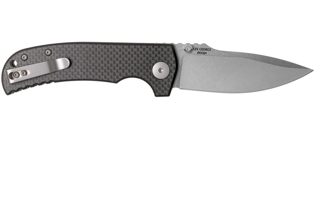 Spartan Blades Astor SFBL8CF Carbonfiber zakmes, Les George design