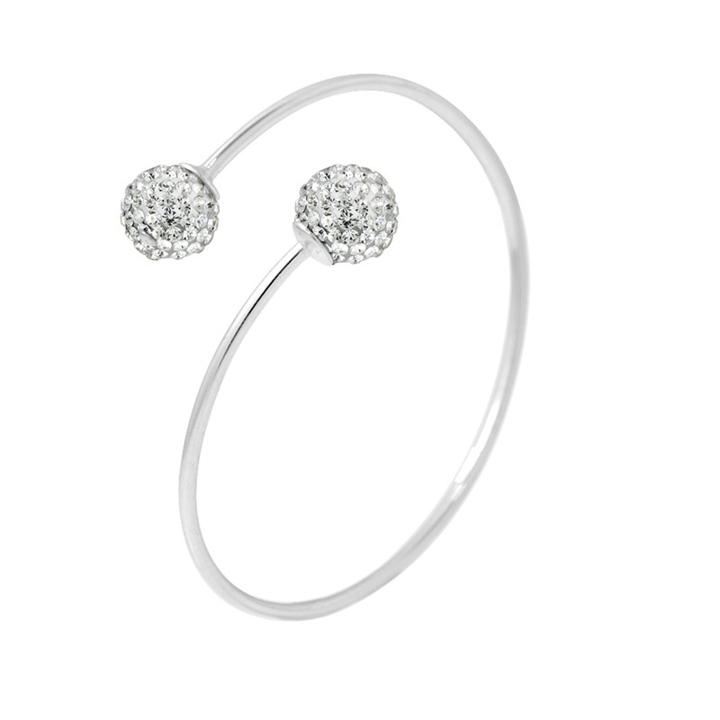 Bracelet TOI ET MOI - Blanc - Cristal - Argent 925