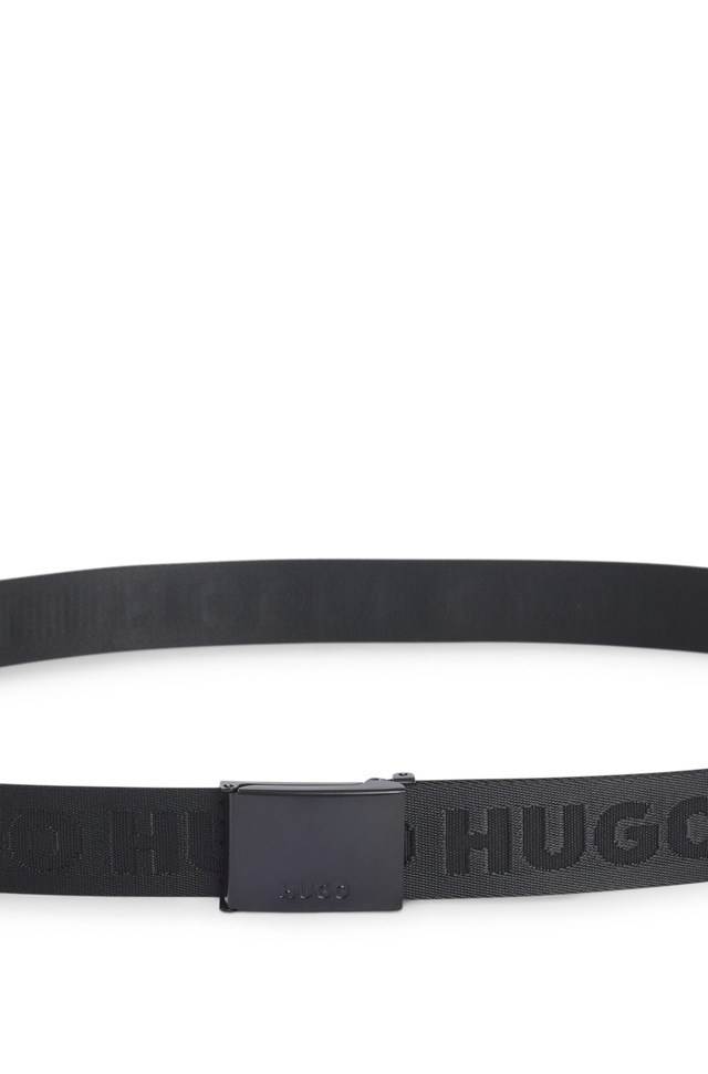 HUGO Stoffgürtel »Garratt-Tp-HUGO_Os35«, mit Jaquard Logoschriftzug