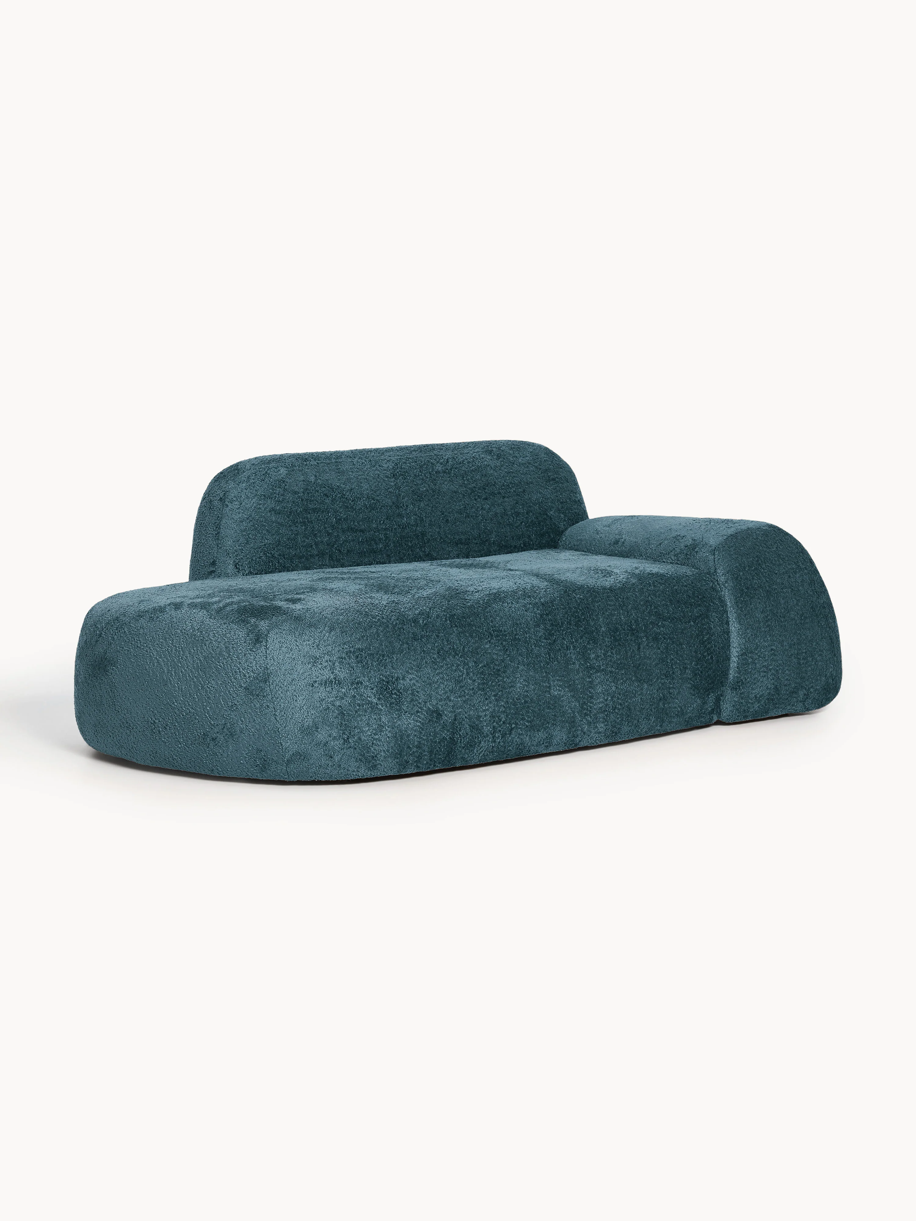 Teddy bouclé bank Wolke (2-zits) met chaise longue