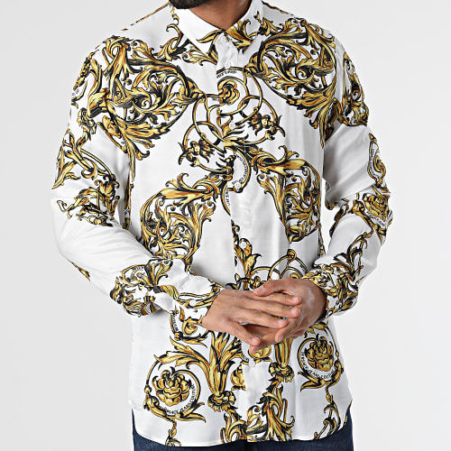 Chemise A Manches Longues Slim Print Garland 72GAL2S0 Blanc Renaissance