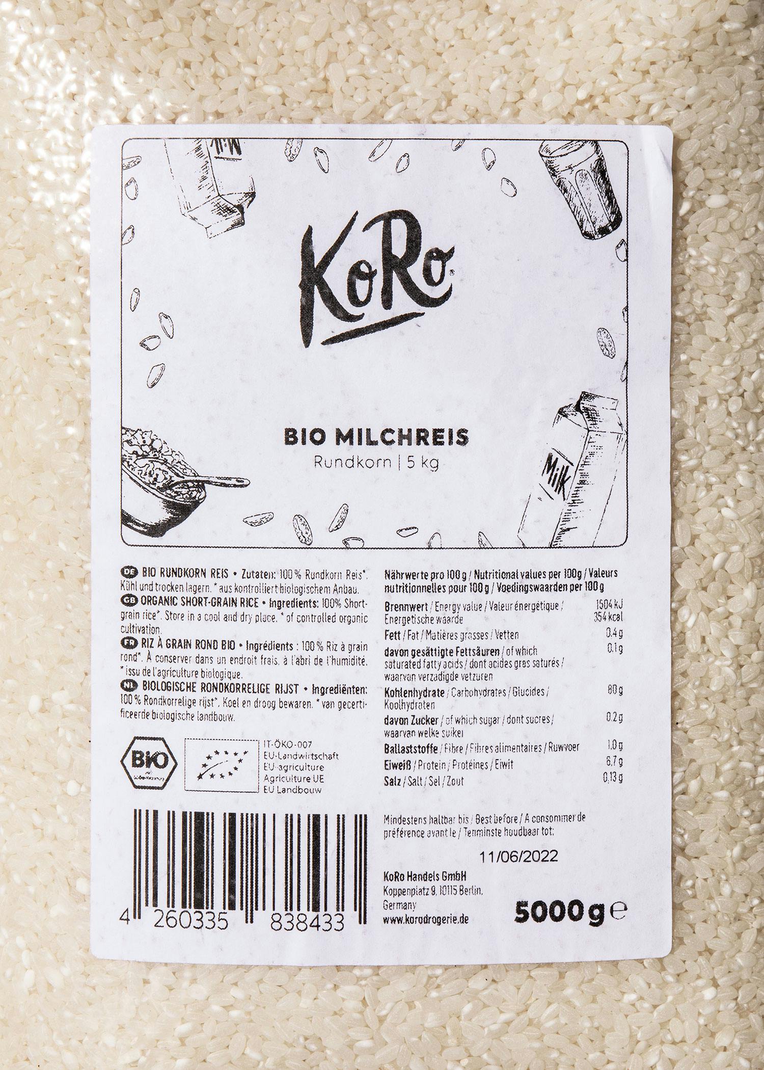 Bio Milchreis 5 kg