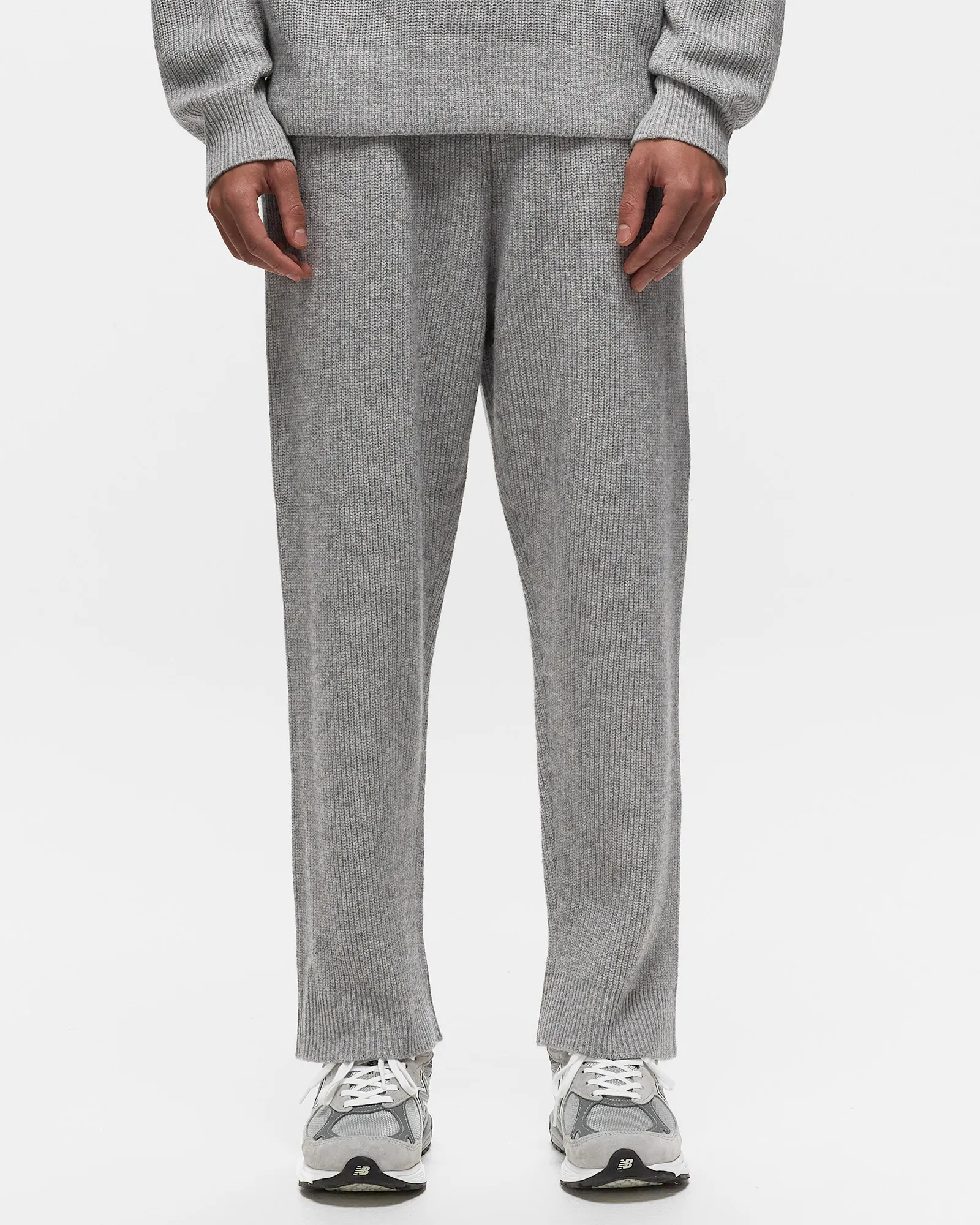 Maison Kitsune TONAL FOX HEAD PATCH RIBBED JOG PANTS