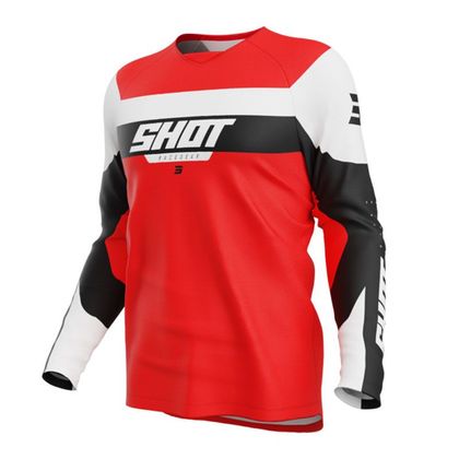 Maillot cross Shot DRAW - LEAGUE - ENFANT - Rouge