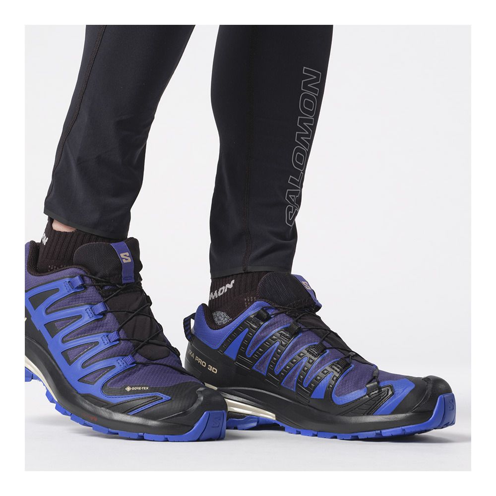 Salomon XA PRO 3D V9 GTX - Chaussures trail Homme blue print/surf the web/lapis blue
