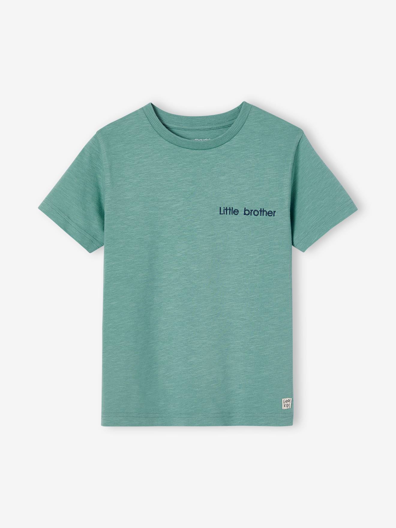 Camiseta de manga curta personalizável para meninos, azul claro