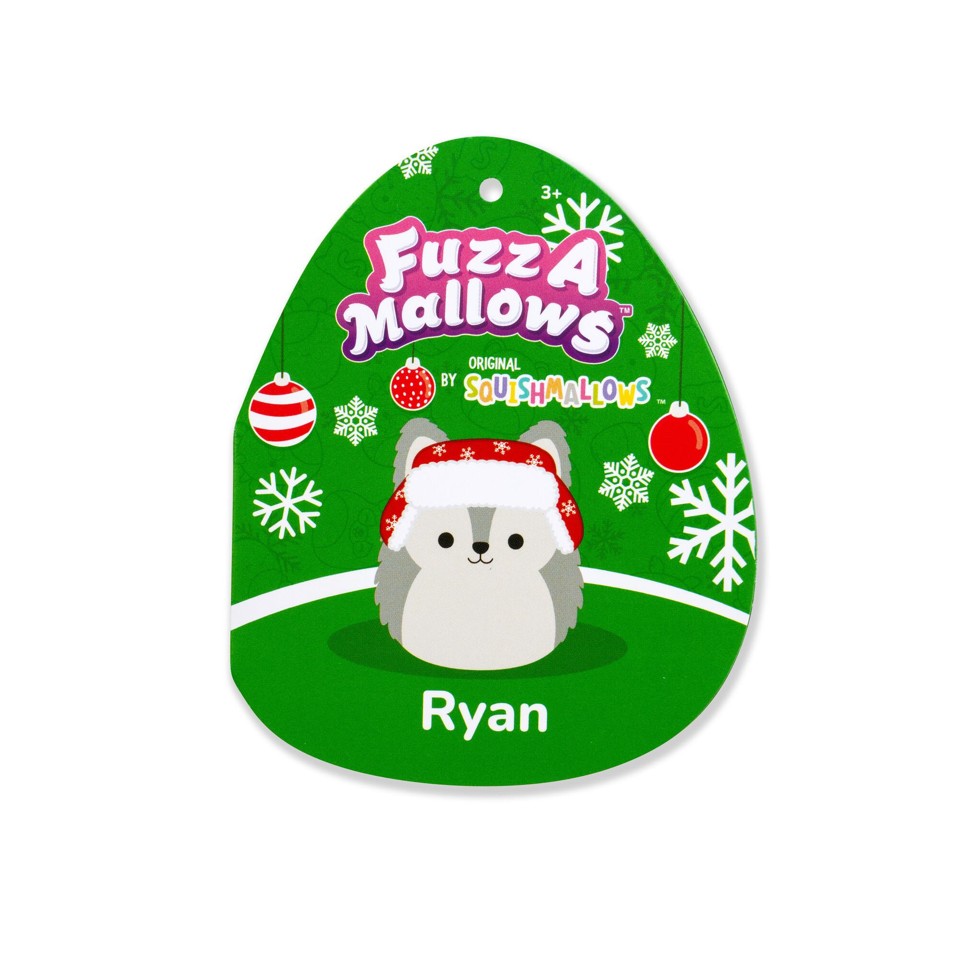 Squishmallows - 30 cm Bamse P21 Fuzz A Mallows - Ryan Husky