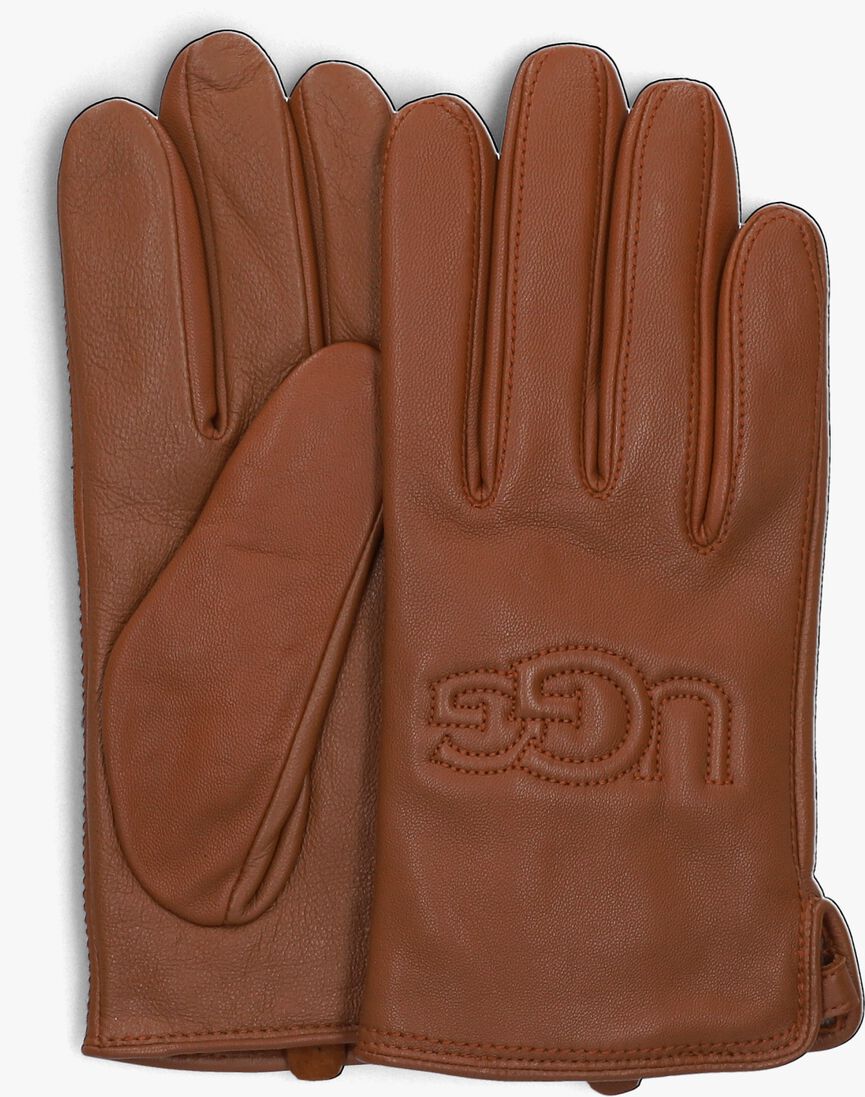 cognac ugg handschoenen shorty logo glove