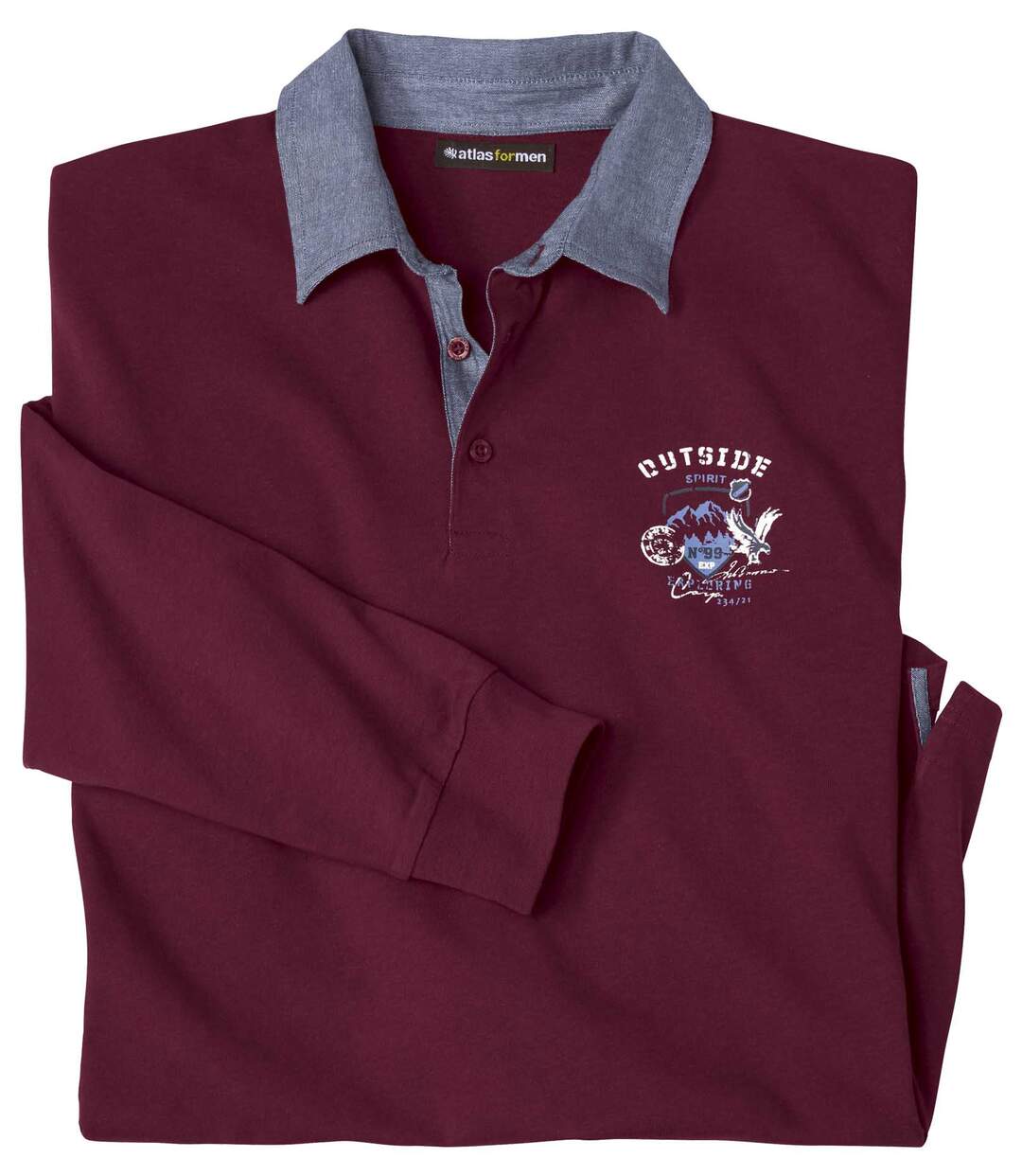 Polo Manches Longues Outside Détails Chambray