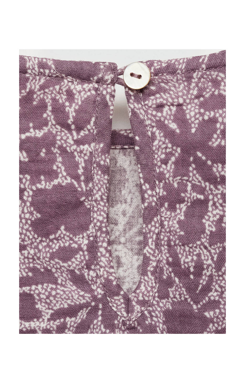 Mango Kids crop top met all over print paars