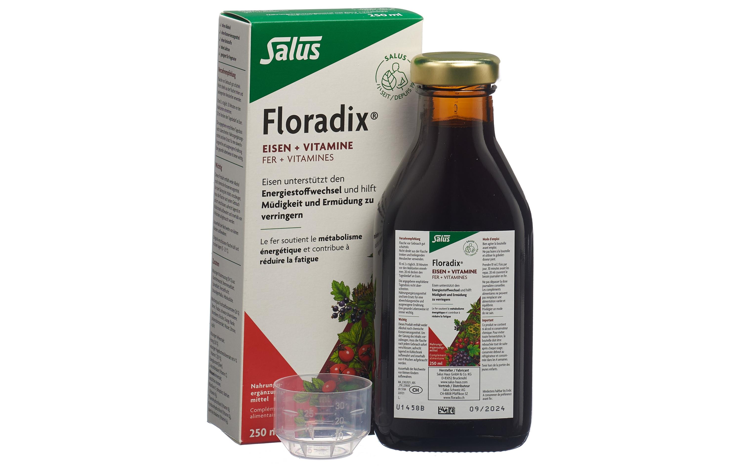 Eisen + Vitamine 250 mlKräuterauszug mit Eisen und Vitaminen