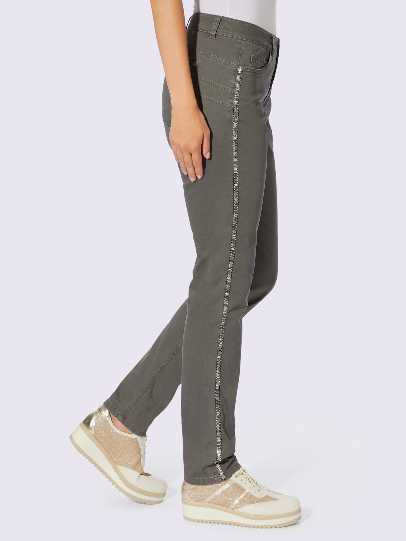 Jean petites pierres brillantes fantaisie