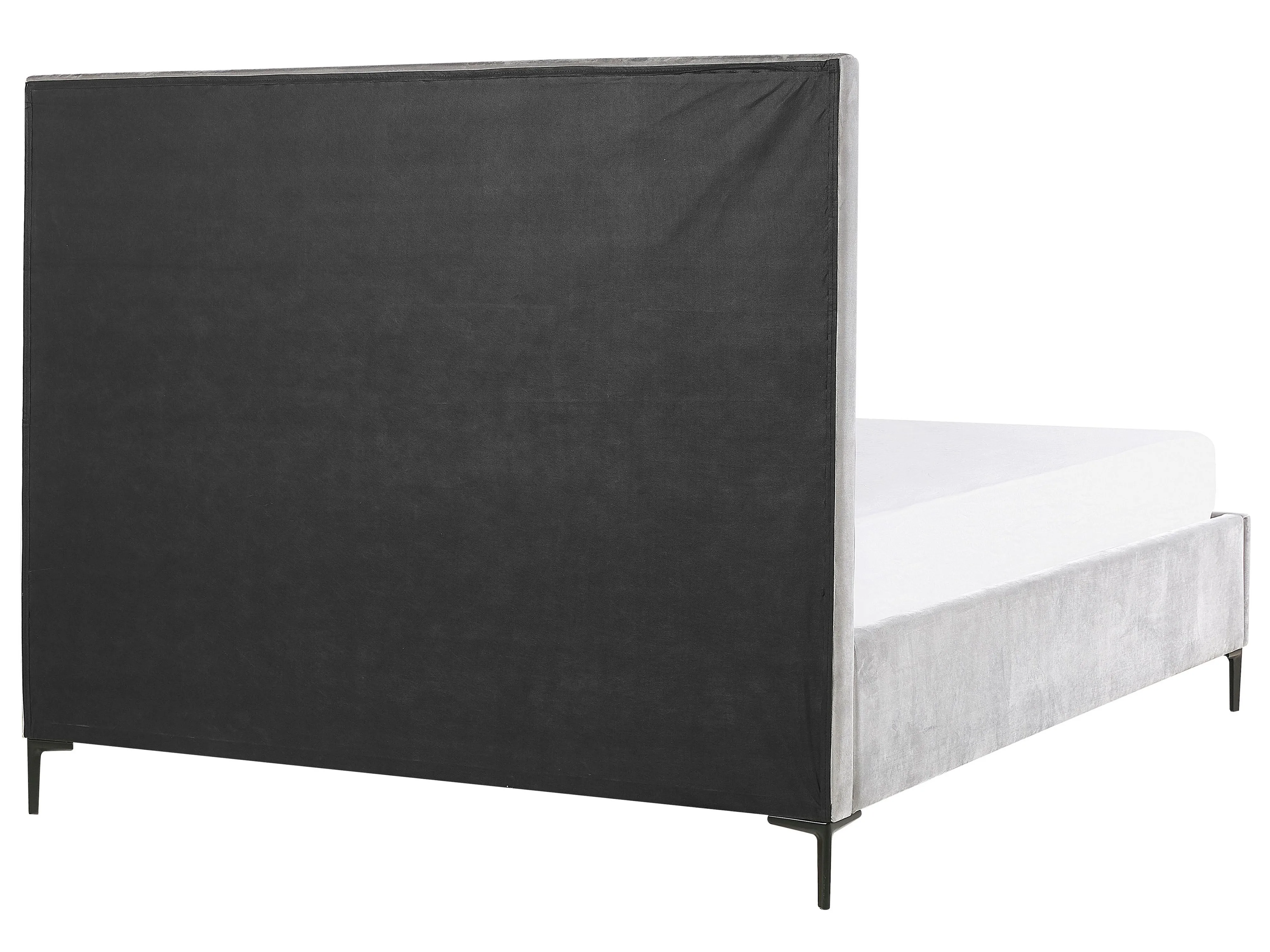 Slaapkamerset Fluweel SEZANNE 180 x 200 cm Lichtgrijs