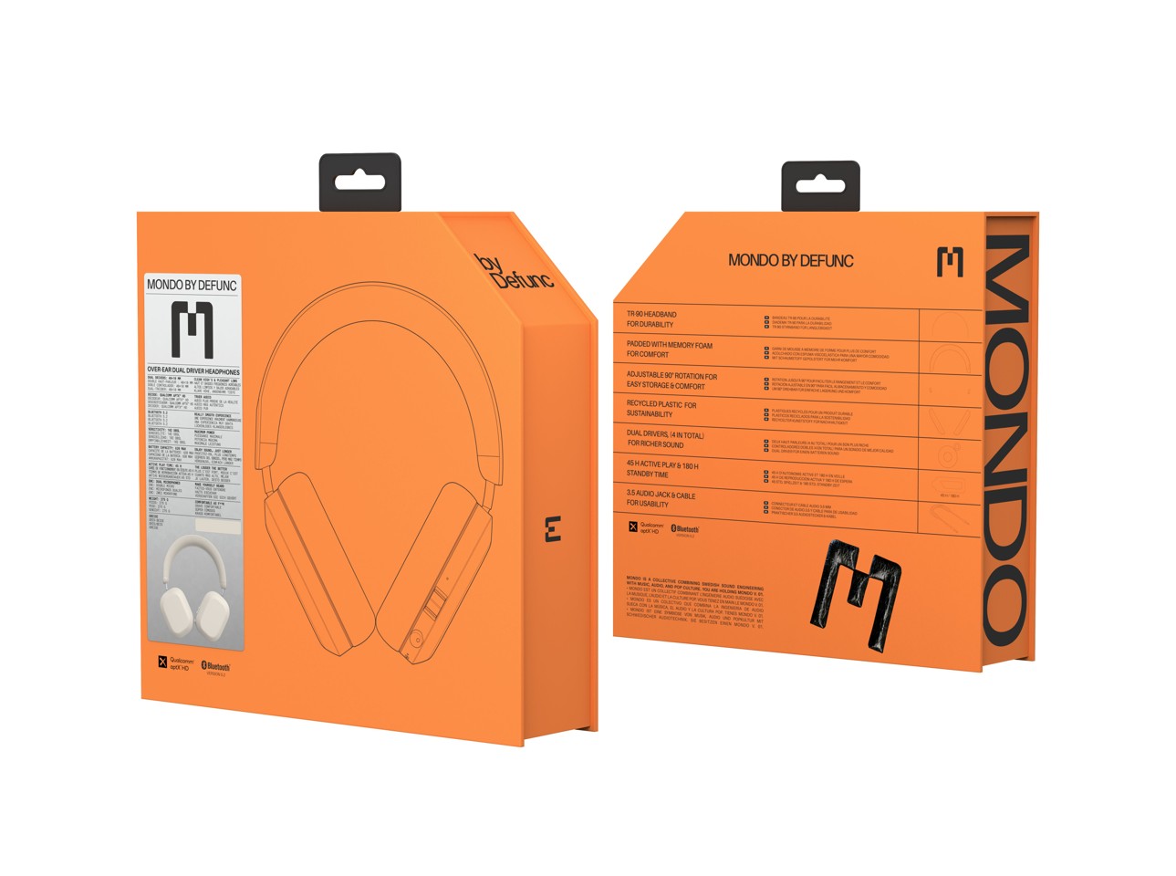 Mondo - by Defunc Over-Ear Bluetooth Headset Greige