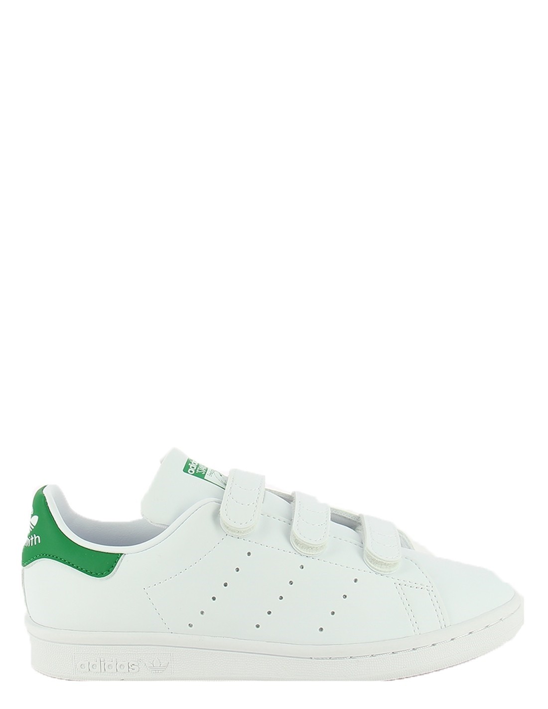 adidas Sneakers Enfant Stan Smith CF Cuir Blanc Vert