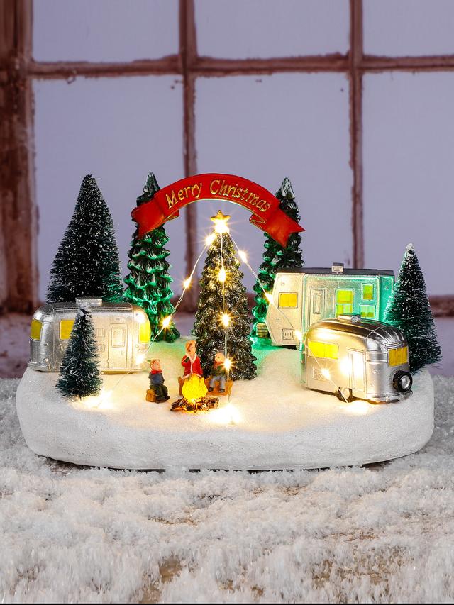 Weihnachtslandschaft beleuchtet