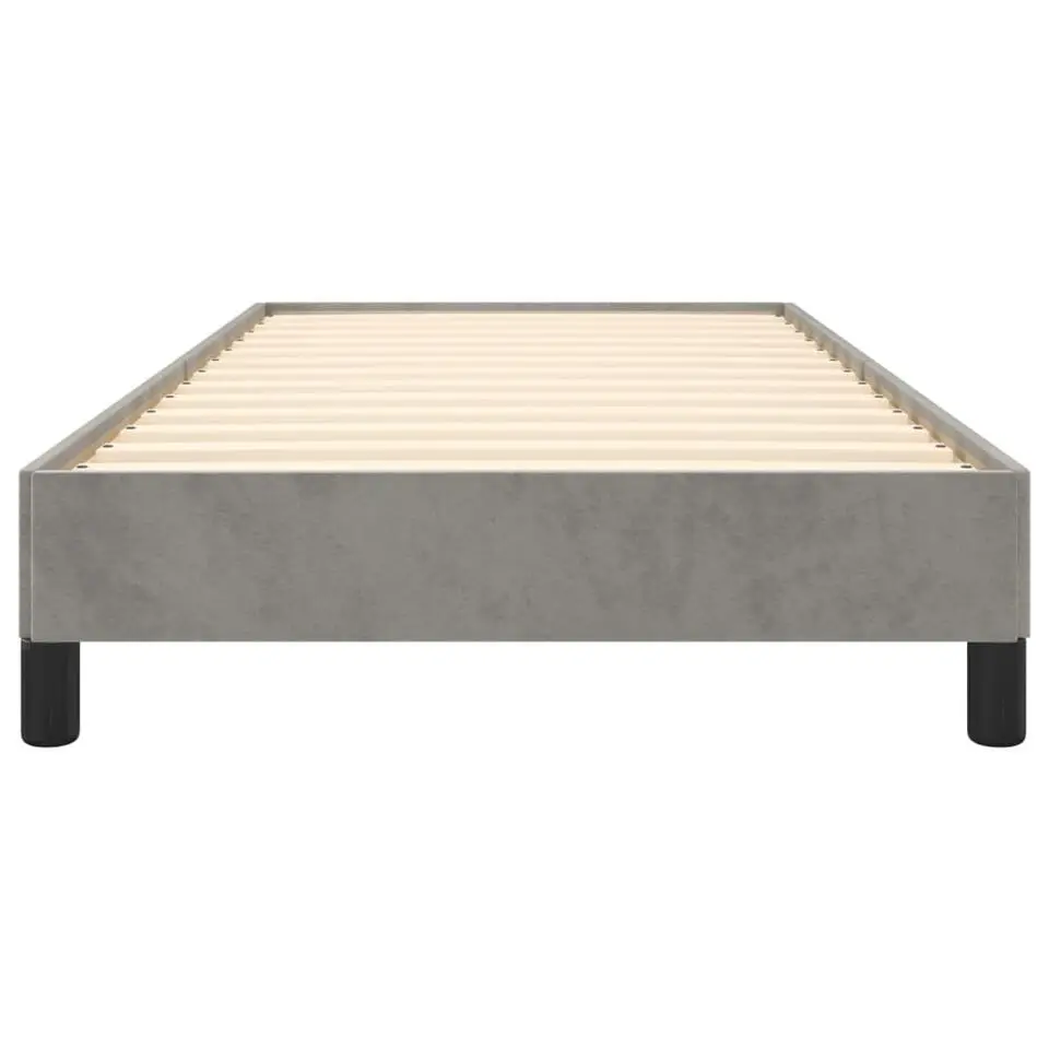 vidaXL - Bed frame zonder matras - Lichtgrijs - Fluweel - 80x200 cm