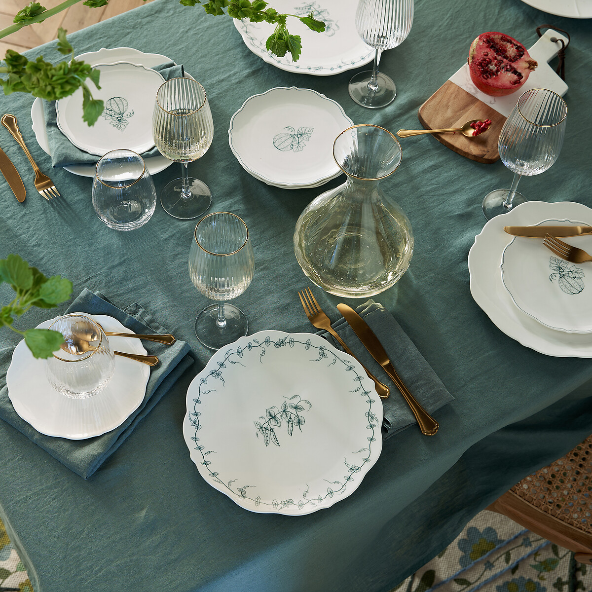 LA REDOUTE INTERIEURS<br>Toalha de mesa em linho lavado, Victorine