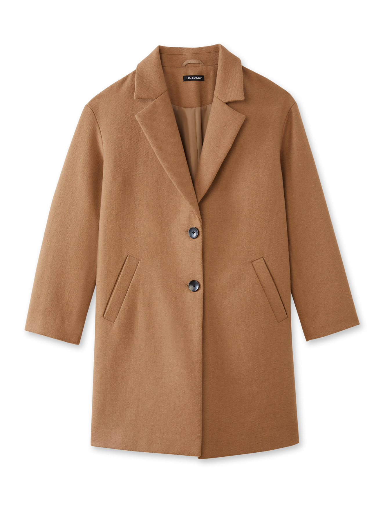 Manteau droit 13% laine longueur 3/4