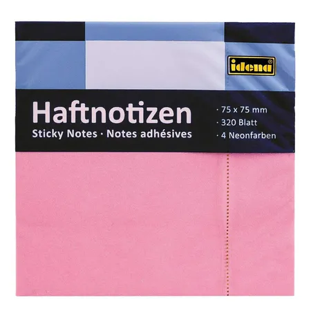 Idena Haftnotizen Neonfarben, 75 x 75mm, 320 Blatt