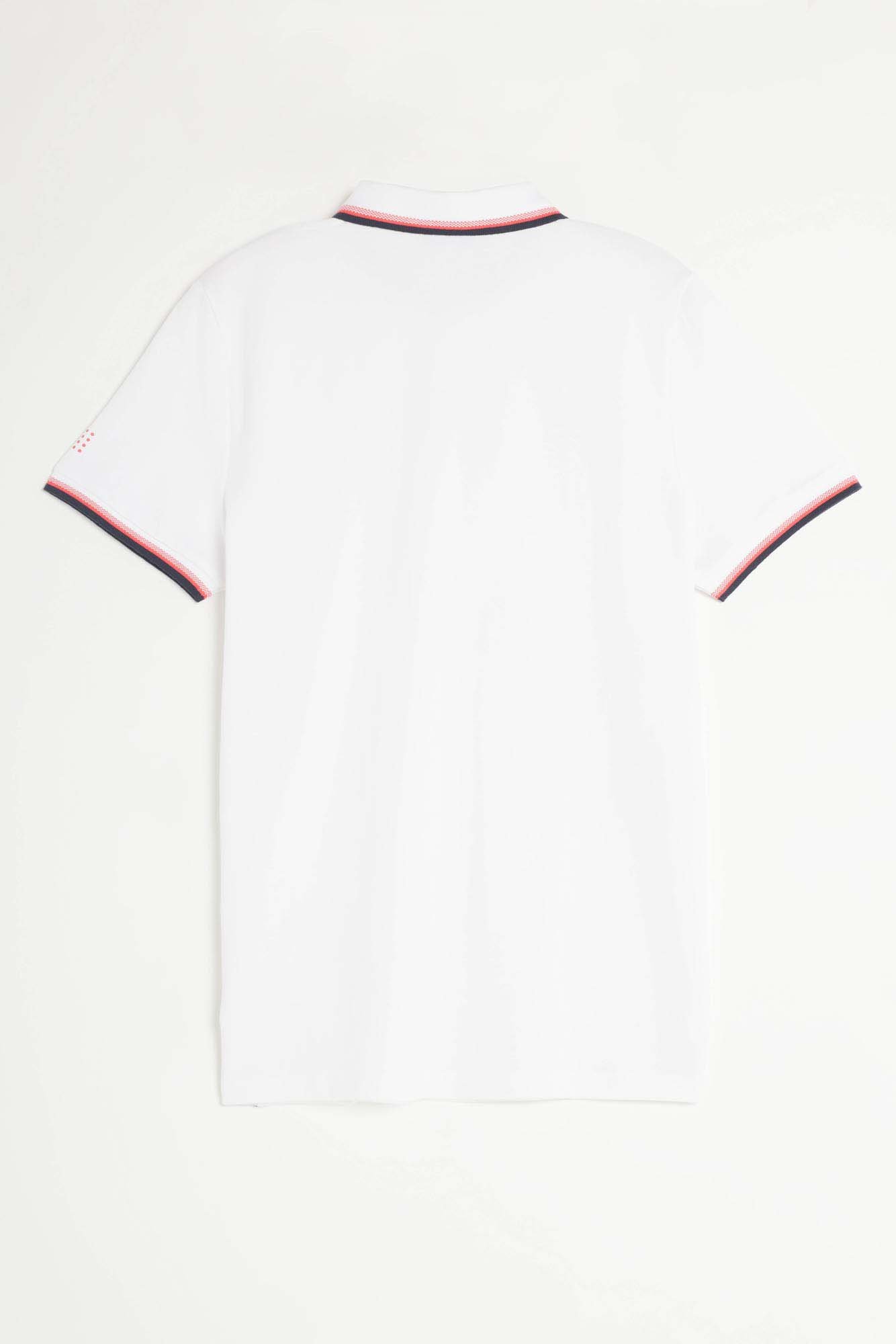 Polo Homme Manches Courtes Coton Biologique Blanc