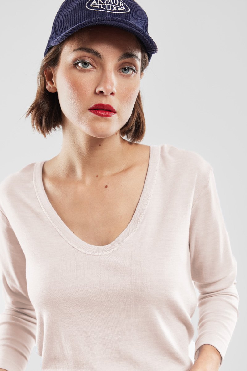 T-shirt manches longues - laine et lyocel