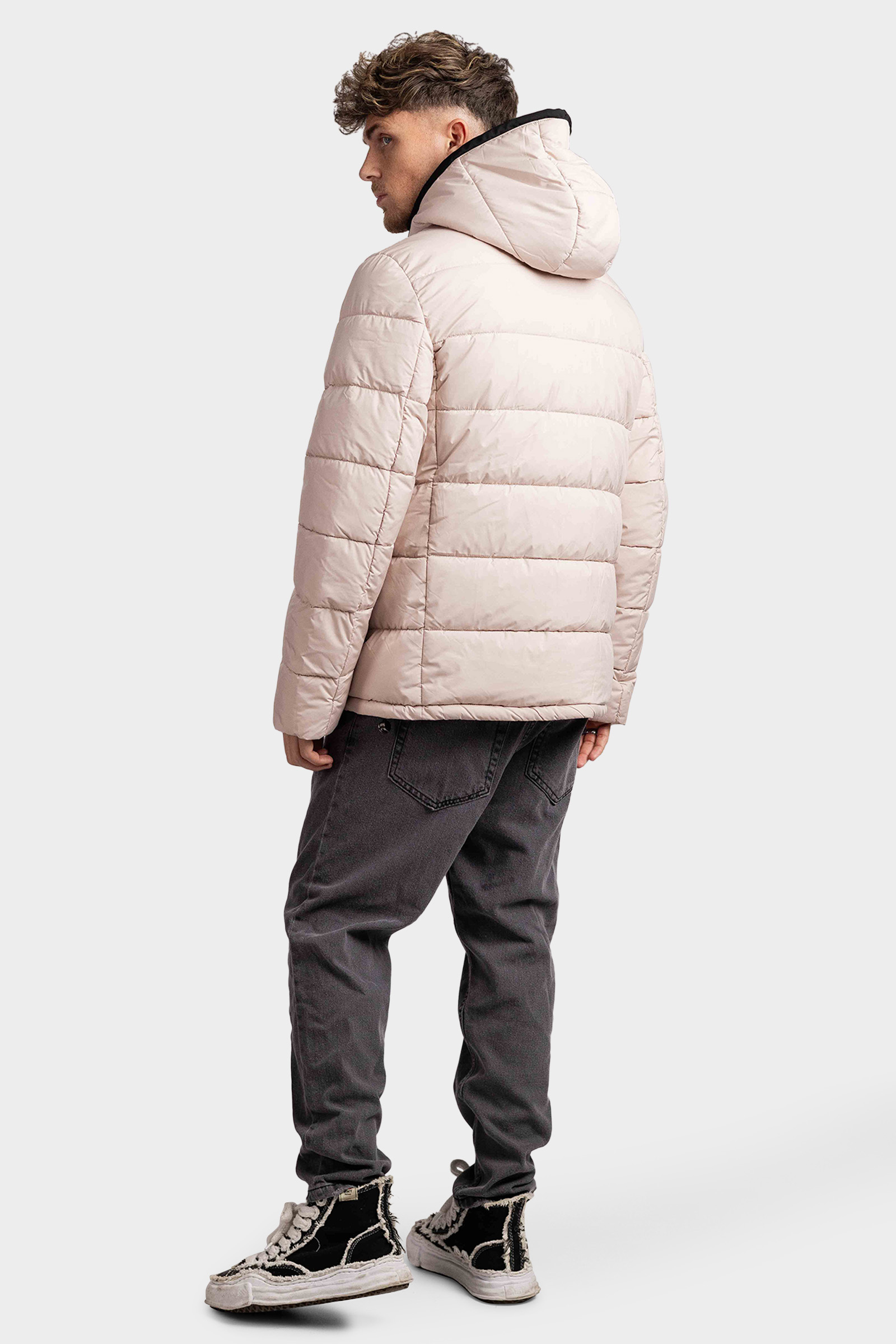 AB Lifestyle Matte Puffer Winterjas Heren Roze