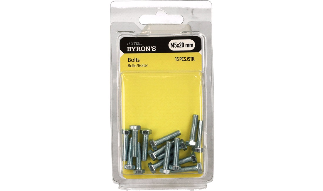 Bolte M5x20 mm - 15 stk.