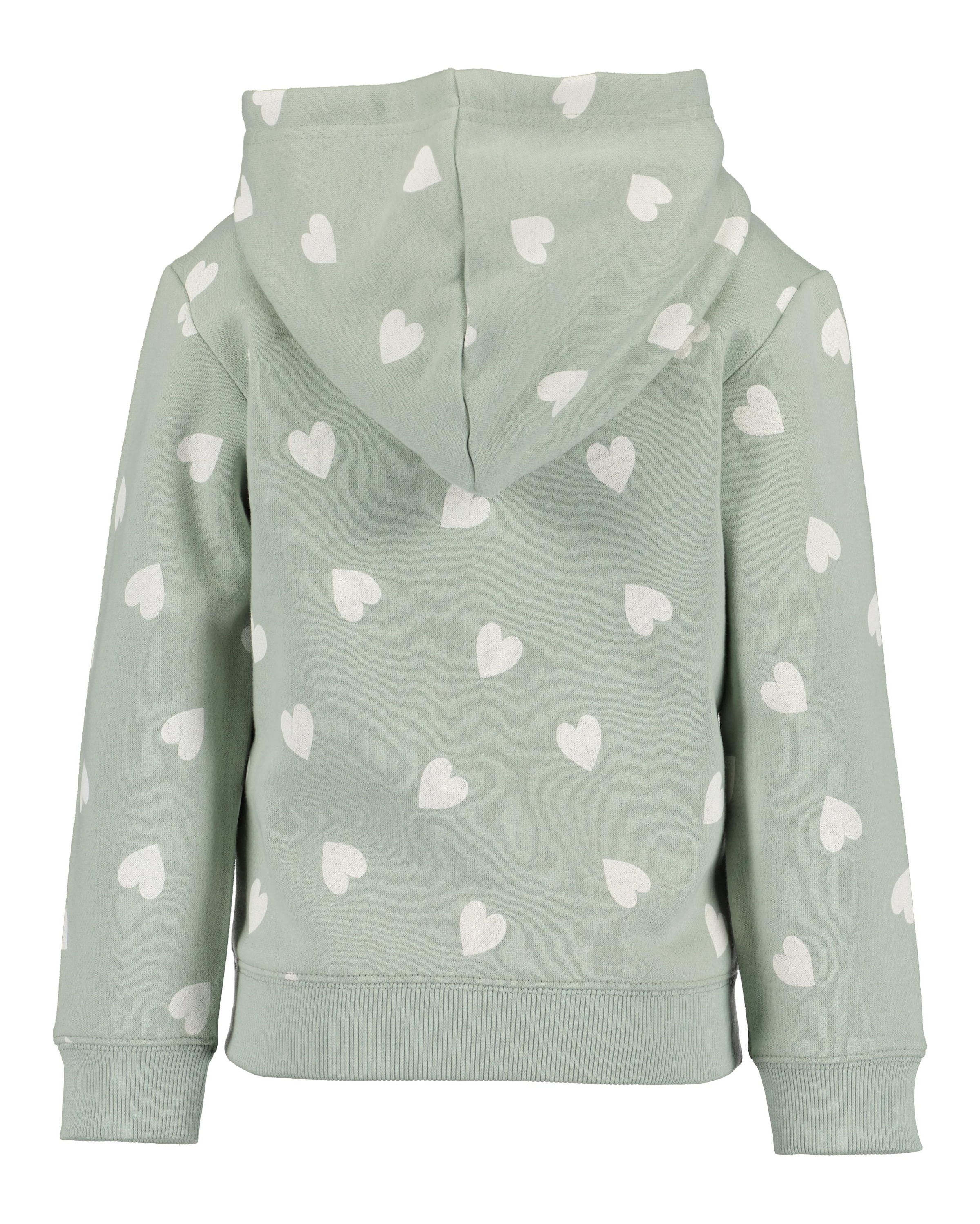 Blue Seven Kapuzensweatjacke , im tollen Herzen-Alloverdruck