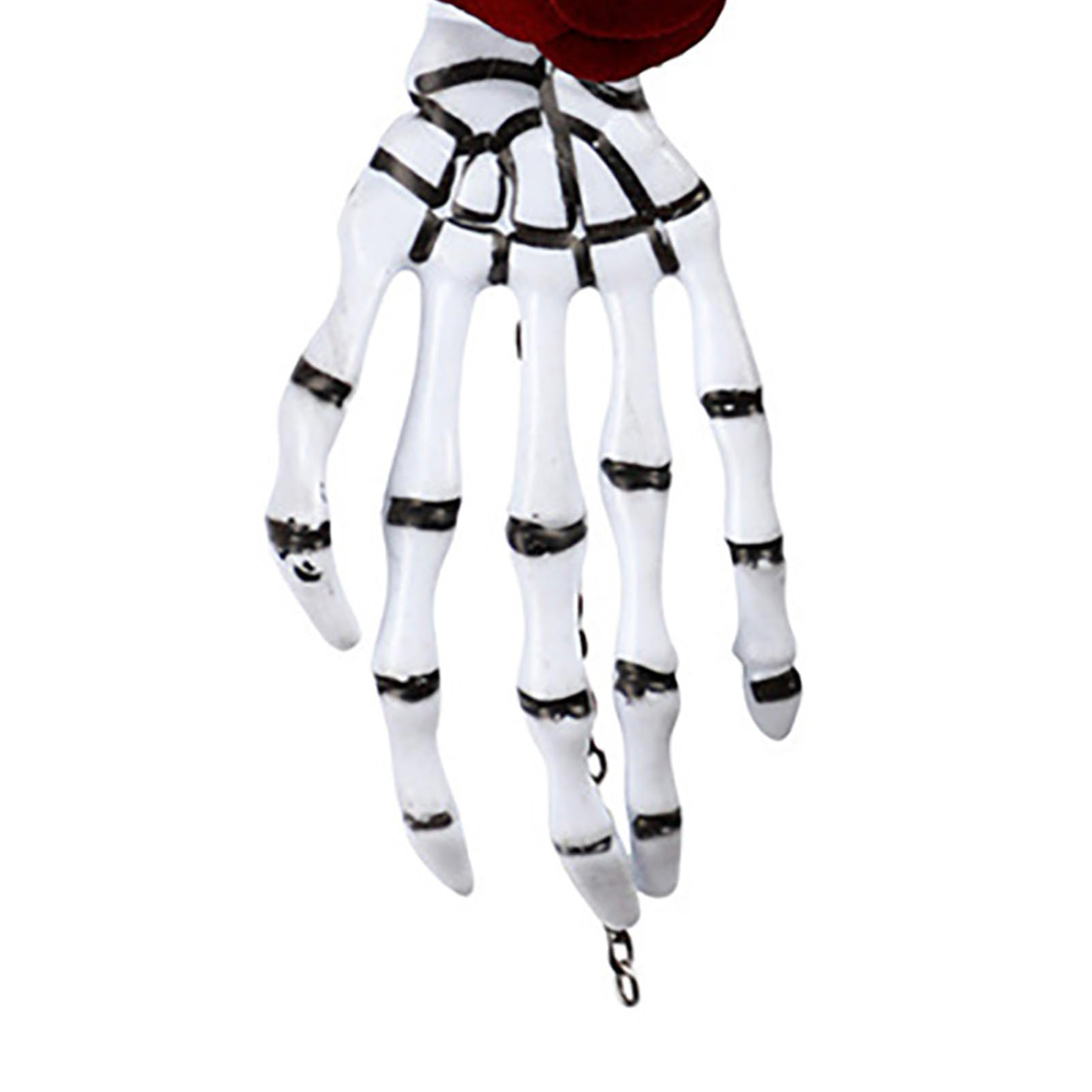 (34-40cm) Grusel Choker Rosen Halskette Fasnachts Kostüm Zubehör Motto Party Gothic Accessoire Halloween Foto Requisite - Schwarz / Rot