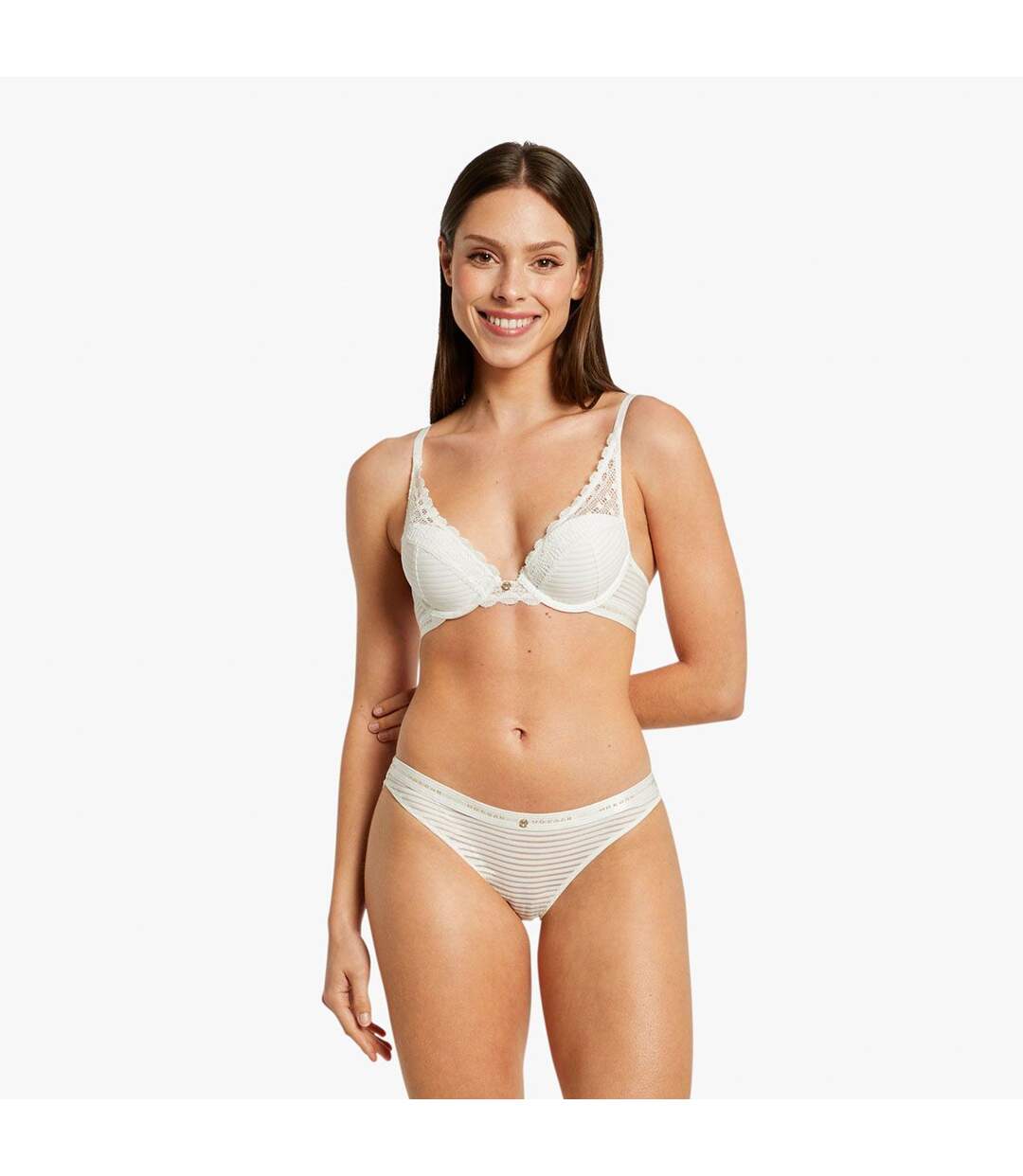 Soutien-gorge ampliforme coque moulée ivoire Lily