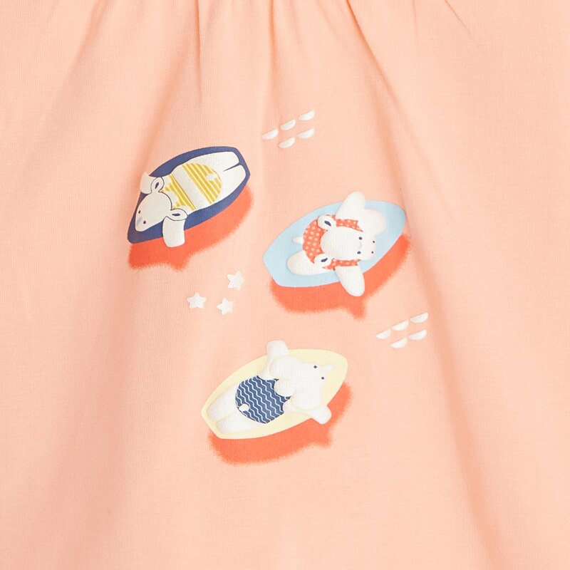 T-shirt ample à motif mer rose bébé fille Rose