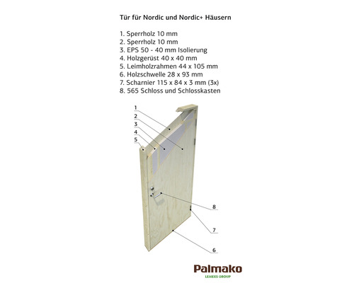 Palmako Kalle tuinhuis, 16,9 m², inclusief vloer- en schopbescherming, 611 x 387 cm, natuurlijke afwerking