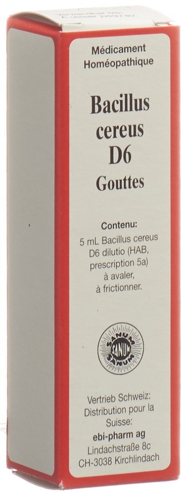 SANUM Bacillus cereus 6 D<br>5 ml, Flasche, Tropfen zum Einnehmen, Flüssigkeit